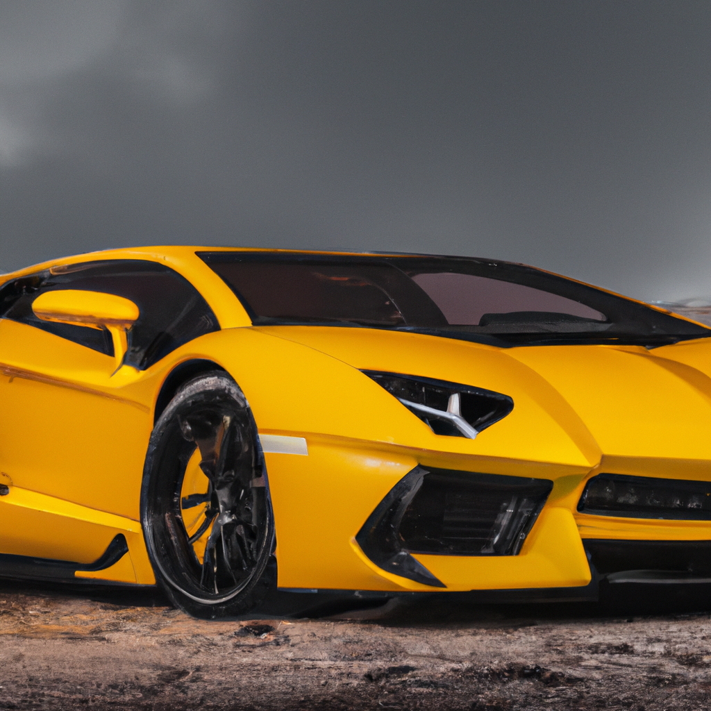 Lamborghini Aventador SVJ 2023 amarelo em estrada de serra